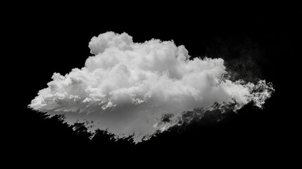 Poster - dramatic cloud formation with billowing, fluffy texture against dark background creates striking vis