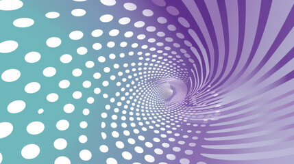 Poster - spiral dots forming vortex in smooth transition, creating mesmerizing visual effect with blend of pu