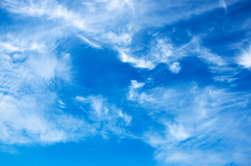Wall Mural - white clouds in blue sky.