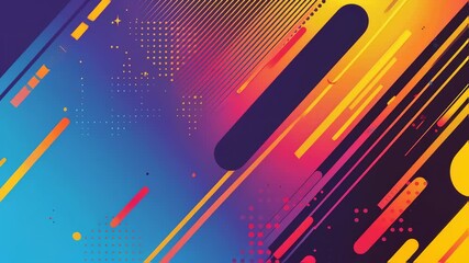Poster - A vibrant abstract composition bursts with dynamic energy, featuring intersecting lines and gradients of color to create a modern and engaging design.