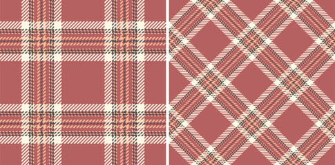 Poster - Elegant plaid pattern set. Textile design with classic tartan and gingham checks in warm hues. Ideal for fashion, interior, and graphic projects.