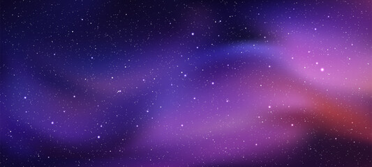 Poster - Deep space with stars and nebulae. Cosmic galaxy background. Astronomical universe exploration and science concept.