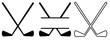 © dzm1try - Set of crossed golf clubs icons in various designs. Clipart image isolated on background.