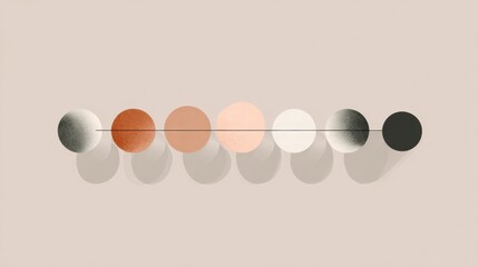 Aufkleber - Minimalist Weekly Habit Progress Chart Featuring Abstract Circles for Personal Development Tracking