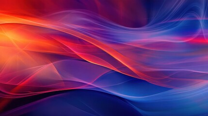 Leinwandbilder - Abstract waves of vibrant colors flowing together in a mesmerizing and dynamic composition style art