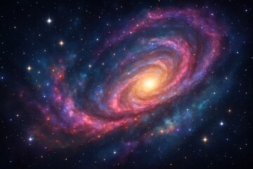 Wall Mural - cosmic nebula formation with brilliant star clusters illuminating infinite space in spectacular cele