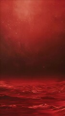Wall Mural - red landscape under cosmic sky