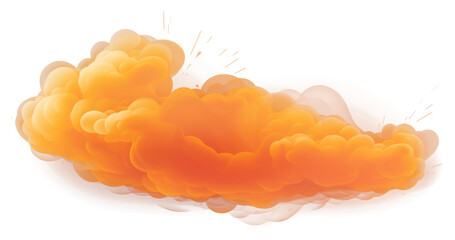 Wall Mural - png orange hreat cloud smoke fire.