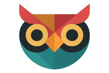 Poster - Geometric owl silhouette symbolizing wisdom, blending angular design with educational essence against transparent backdrop