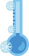 © sebastian - vector illustration thermometer with frosts in the concept of cold weather and winter