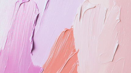 Aufkleber - Soft pastel paint texture with abstract brushstroke in pink and peach tones creating smooth artistic background