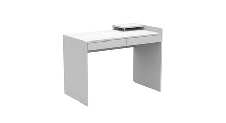 Poster - Isolated White Desk on Transparent Background Featuring Minimalist Design and Modern Aesthetic