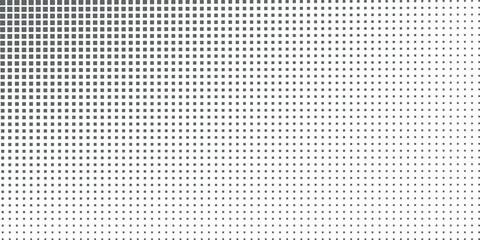 Poster - Black polka dots seamless pattern on white background. Halftone minimalist abstract wall in  modern dot