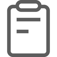 Poster - Gray clipboard outline with two horizontal lines indicating text on the document displayed here now