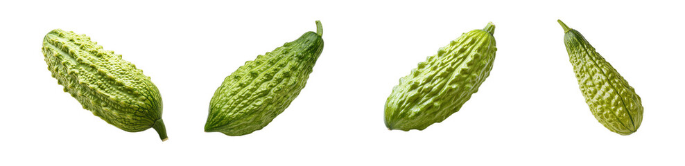 Poster - set of bizarre gourds in a setting. isolated on transparent background