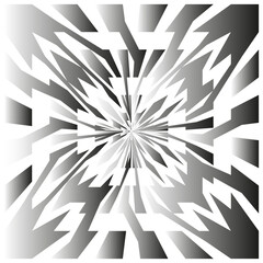Poster - White explosion burst. Radial star pattern. Vector dynamic design. Central flash effect.