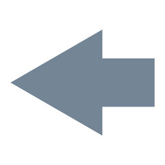 Poster - A simple gray arrow pointing to the left direction with a triangular head and rectangular body shape design