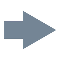 Poster - Gray arrow pointing right on a white background indicating direction and navigation in a simple design