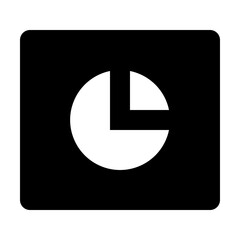 Poster - Black square containing a white circle with a right angle shape cut out of the upper right quadrant