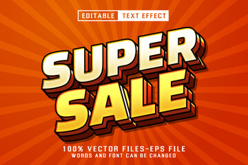Poster - Super Sale 3d Text - Editable Text Effect