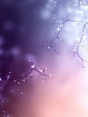 Fototapete - Floating Neurons Against a Smooth Gradient Background in Colorful Hues Highlight the Beauty of Neural Connections and Their Significance in Science
