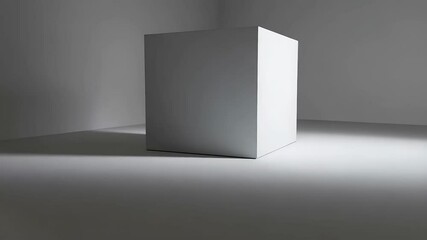 Poster - Minimalist composition featuring abstract rectangular forms in a gray gradient studio setting for product showcase or background element.