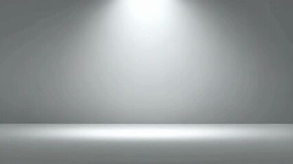 Poster - Abstract monochrome interior studio background featuring a beam of overhead light, wall, and floor surfaces in a grey gradient, backdrop for product shots
