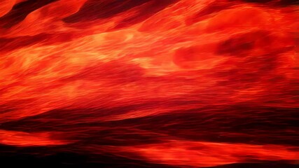 Poster - Abstract background features vibrant red flowing shapes, particles, and a dark atmosphere, creating dynamic and fiery visuals
