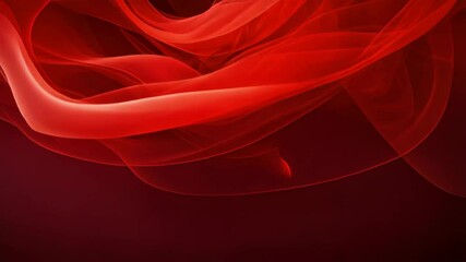 Poster - Abstract flowing red shapes background motion graphic design element, modern curves and translucent lines backdrop, dynamic wallpaper