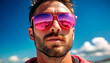 © studio v-zwoelf - A man with rose-colored sunglasses