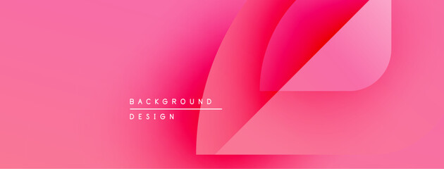 Poster - Abstract pink background design features flowing shapes, gradients. Text reads background design. Minimalist aesthetic, modern style.