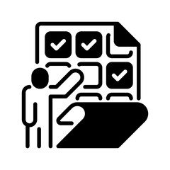 Poster - Task Delegation line icon. linear style sign for mobile concept and web design. Outline vector icon. Symbol, logo illustration. Vector graphic