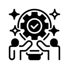 Poster - Brainstorming Team line icon. linear style sign for mobile concept and web design. Outline vector icon. Symbol, logo illustration. Vector graphic