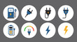 © Edy_ssntt - Electric Vehicle Charging Icon Set – Flat Design Symbols for EV Power & Infrastructure