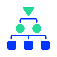 Poster - Team Hierarchy line icon. linear style sign for mobile concept and web design. Outline vector icon. Symbol, logo illustration. Vector graphic