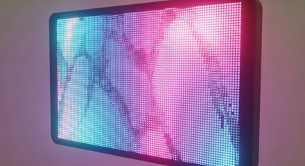 Aufkleber - A close-up view of a digital screen displaying colorful abstract patterns.