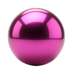 Aufkleber - Close up of a shiny pink sphere  isolated on transparent background