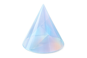 Aufkleber - Iridescent glass cone casting prismatic reflections, highlighting geometric precision against translucent surface