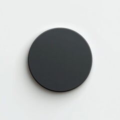 Poster - Minimalist black circular object on a light background