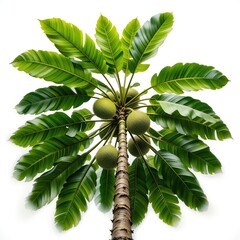 Breadfruit Branch with Large Leaves - Isolated Tropical Tree