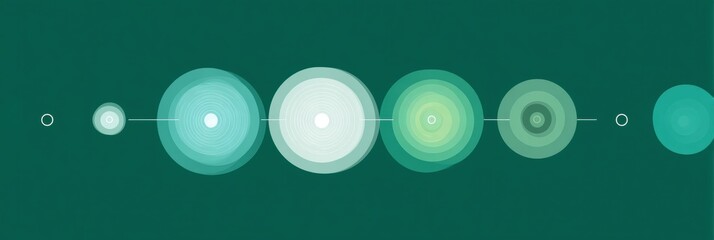 Poster - Weekly Habit Progress Chart Showcasing Minimalist Design With Abstract Circles on a Green Background