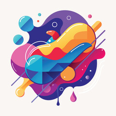Poster - Abstract vector banners. Geometric liquid forms. Vector set of abstract creative backgrounds in minimal trendy style with copy space for text 