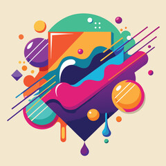 Poster - Abstract vector banners. Geometric liquid forms. Vector set of abstract creative backgrounds in minimal trendy style with copy space for text 