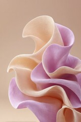 Leinwandbilder - Abstract golden metallic waves with pastel lavender and soft mint flowing textures symbolizing dynamic innovation and business adaptability in modern branding
