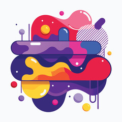Poster - Abstract vector banners. Geometric liquid forms. Vector set of abstract creative backgrounds in minimal trendy style with copy space for text 