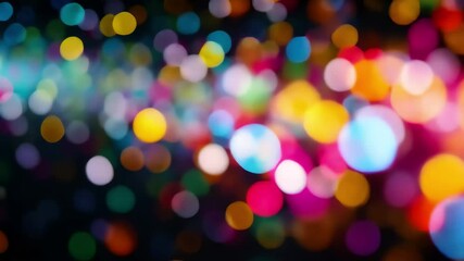 Poster - colorful particles and glitter create a mesmerizing slow motion background effect, particles sparks 
