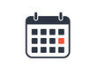 © dhorido studio - Icon of a calendar The date square is red