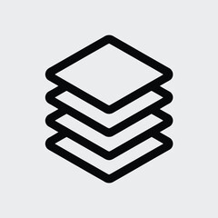 Aufkleber - Abstract illustration of stacked diamond shapes in black and white perfect for ui icons and graphic design elements
