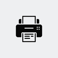 Aufkleber - Black and white printer icon design perfect for technology graphics and digital document creation representation suitable for various uses
