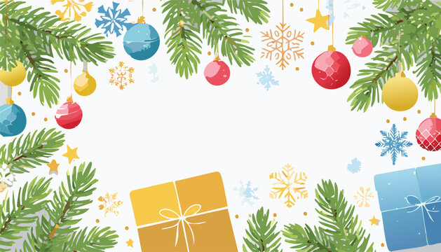 Happy New Year 2026 cards set. Trendy modern design with gifts, snowflakes, branches tree decorated balls and toys. Vector templates for poster, holiday.horizontal, new year, number, abstract, 